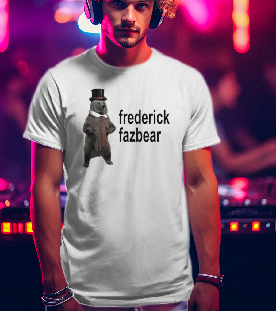 Frederick Fazbear With Top Hat And Red Tie T-Shirt