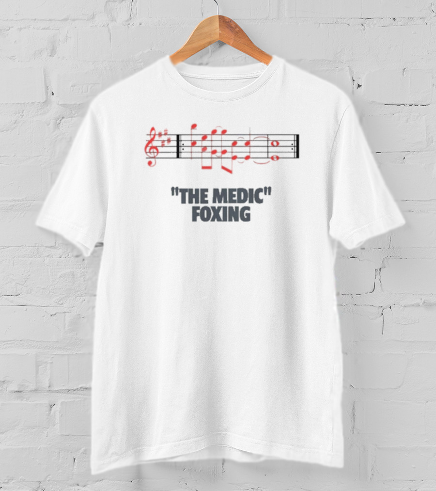 The Medic Foxing Music Notes Sheet T-Shirt