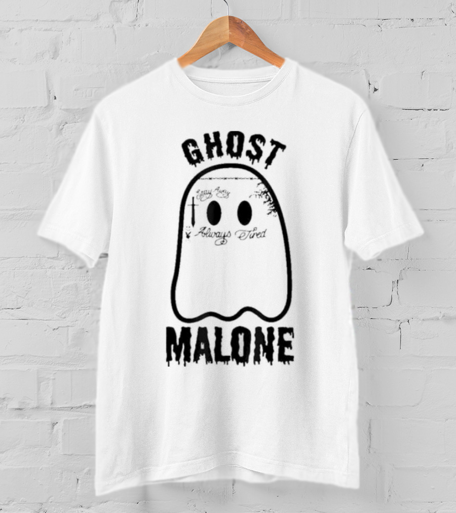 Ghost Malone Halloween Spooky Season Cute Fall Ghost T-Shirt