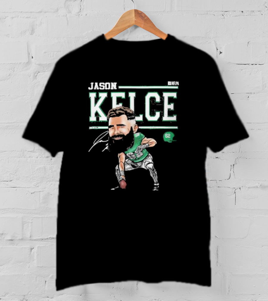 Jason Kelce Philadelphia NFLPA Cartoon 62 T-Shirt