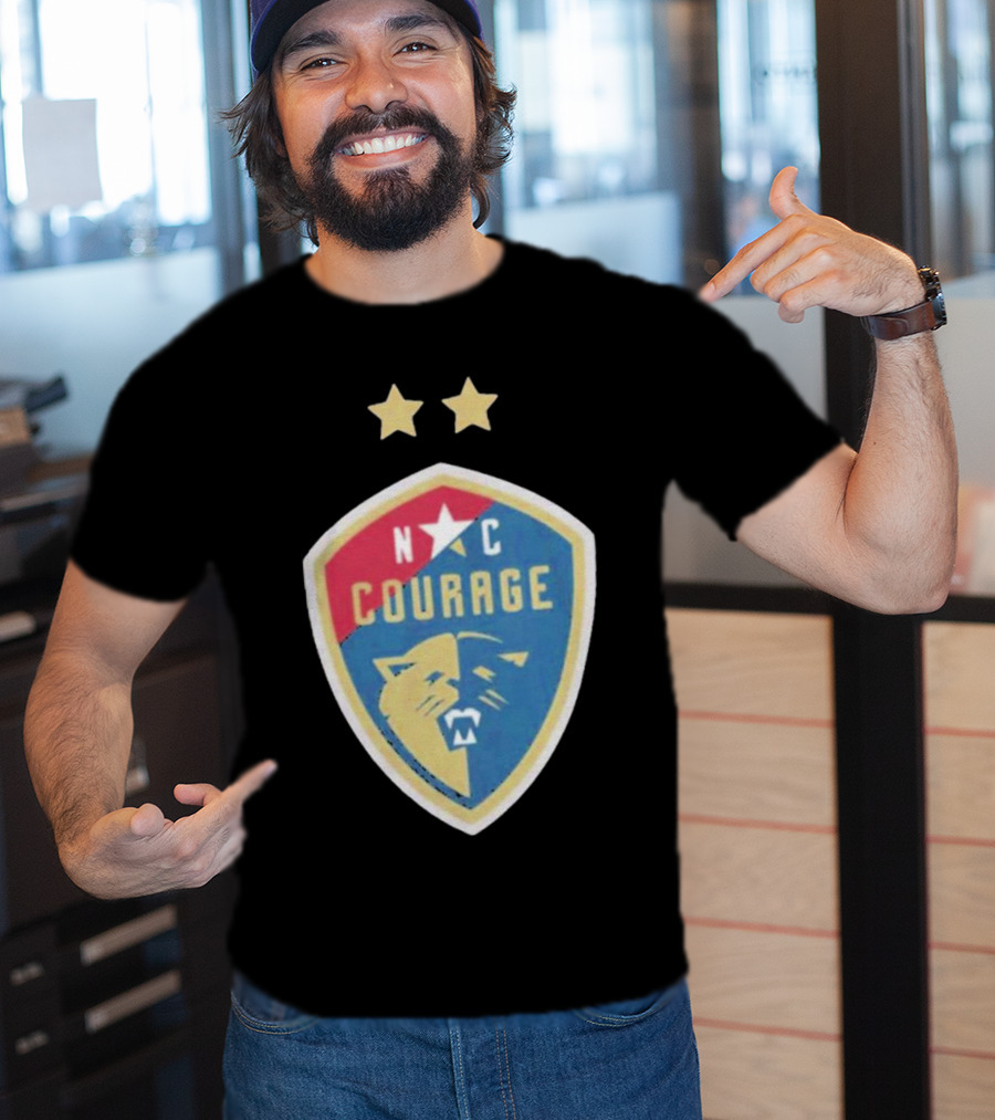 NC Courage Logo Two Stars T-Shirt