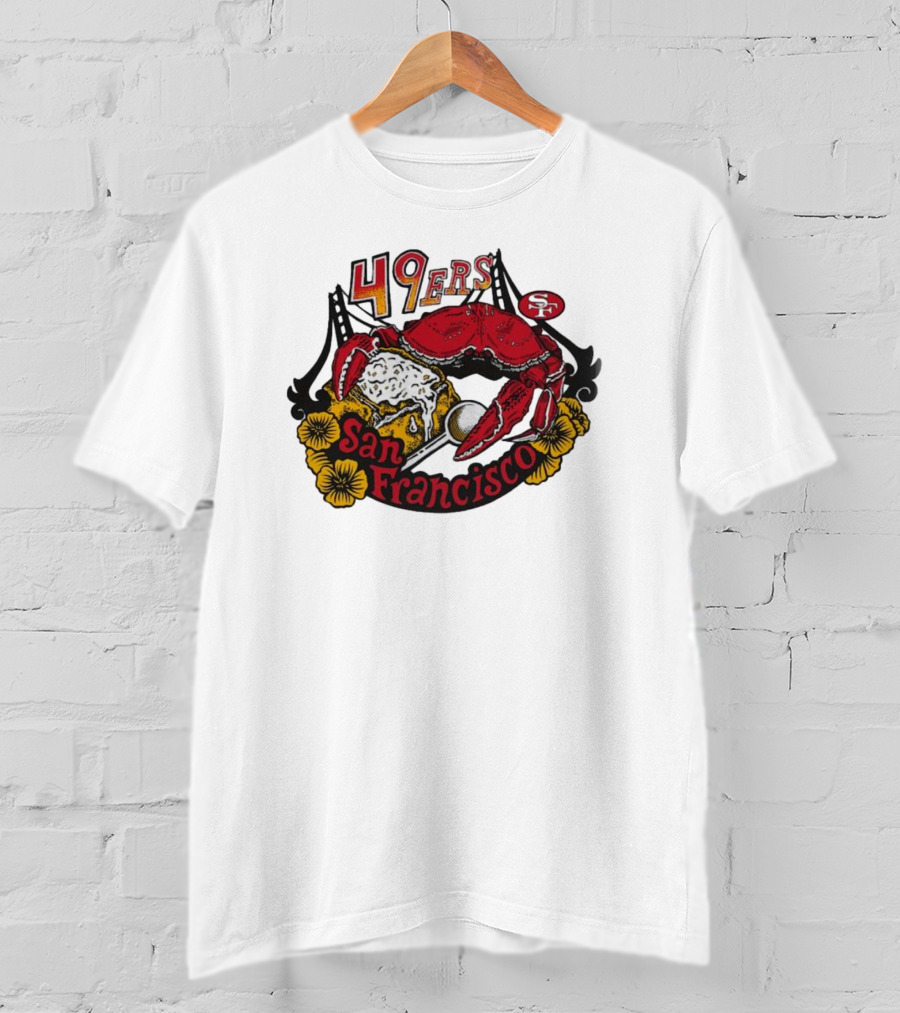San Francisco 49ers NFL X Guy Fieri Flavortown Crab Bridge T-Shirt