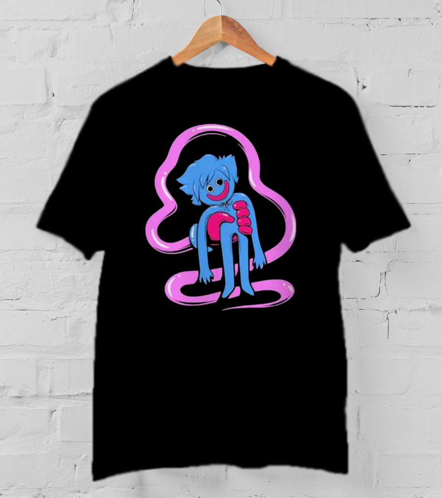 Shark Robot Oney’s Playtime Huggy Wuggy Blue Pink Character T-Shirt