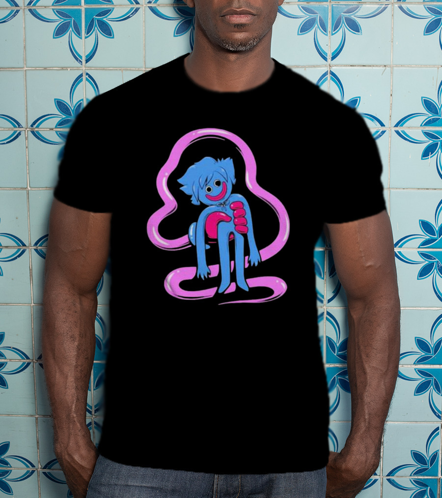 Shark Robot Oney’s Playtime Huggy Wuggy Blue Pink Character T-Shirt