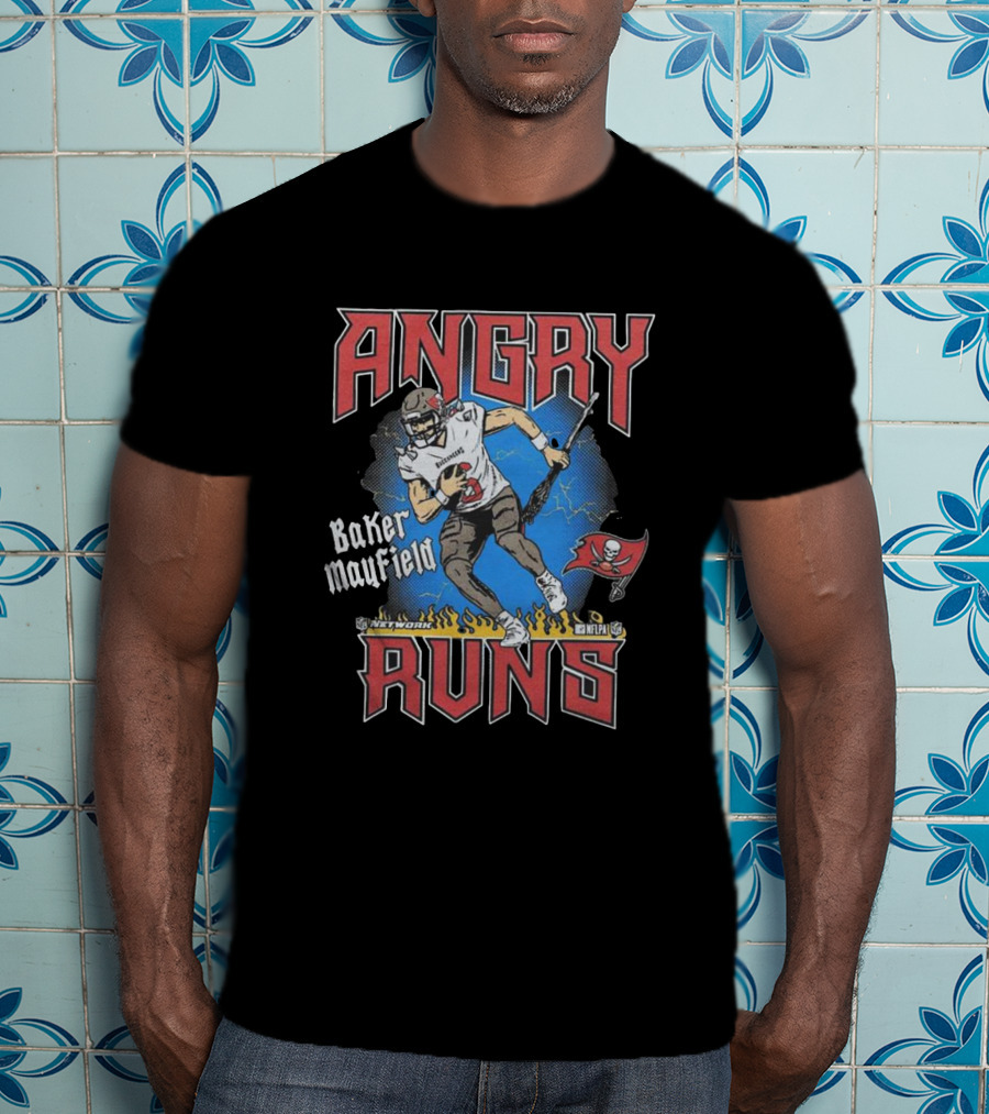 Angry Runs Baker Mayfield Tampa Bay Buccaneers NFL Network T-Shirt