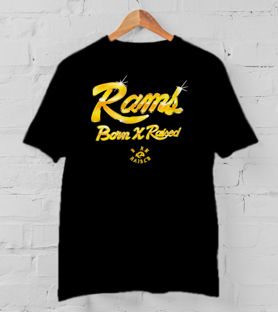 Rams Born X Raised Gold Chrome Collaboration Collection T-Shirt