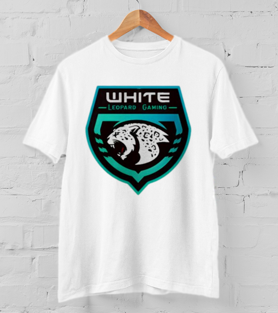 Soardogg Apparel White Leopard Gaming Emblem T-Shirt