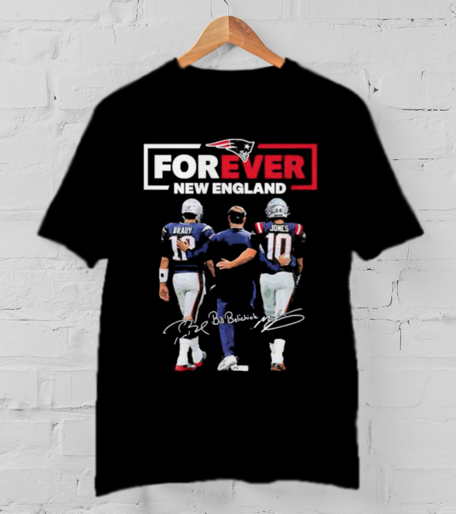 Forever New England Brady Bill Belichick Jones Signature Patriots T-Shirt