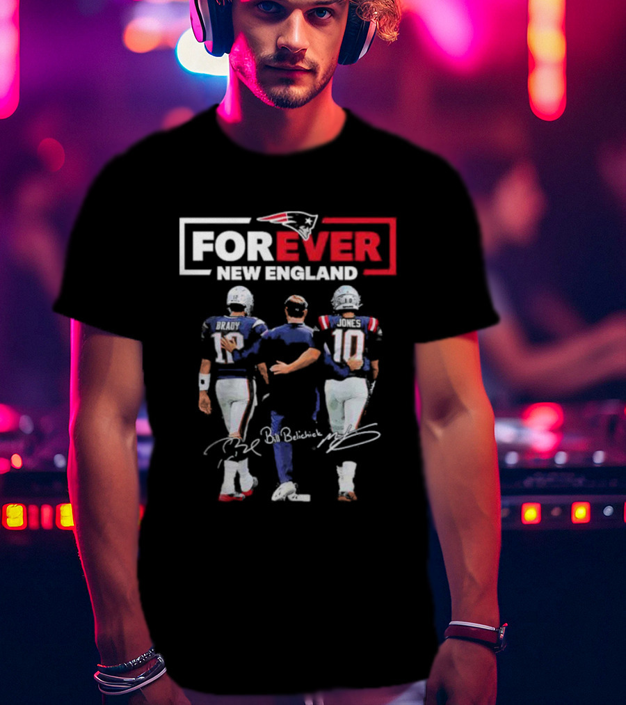 Forever New England Brady Bill Belichick Jones Signature Patriots T-Shirt