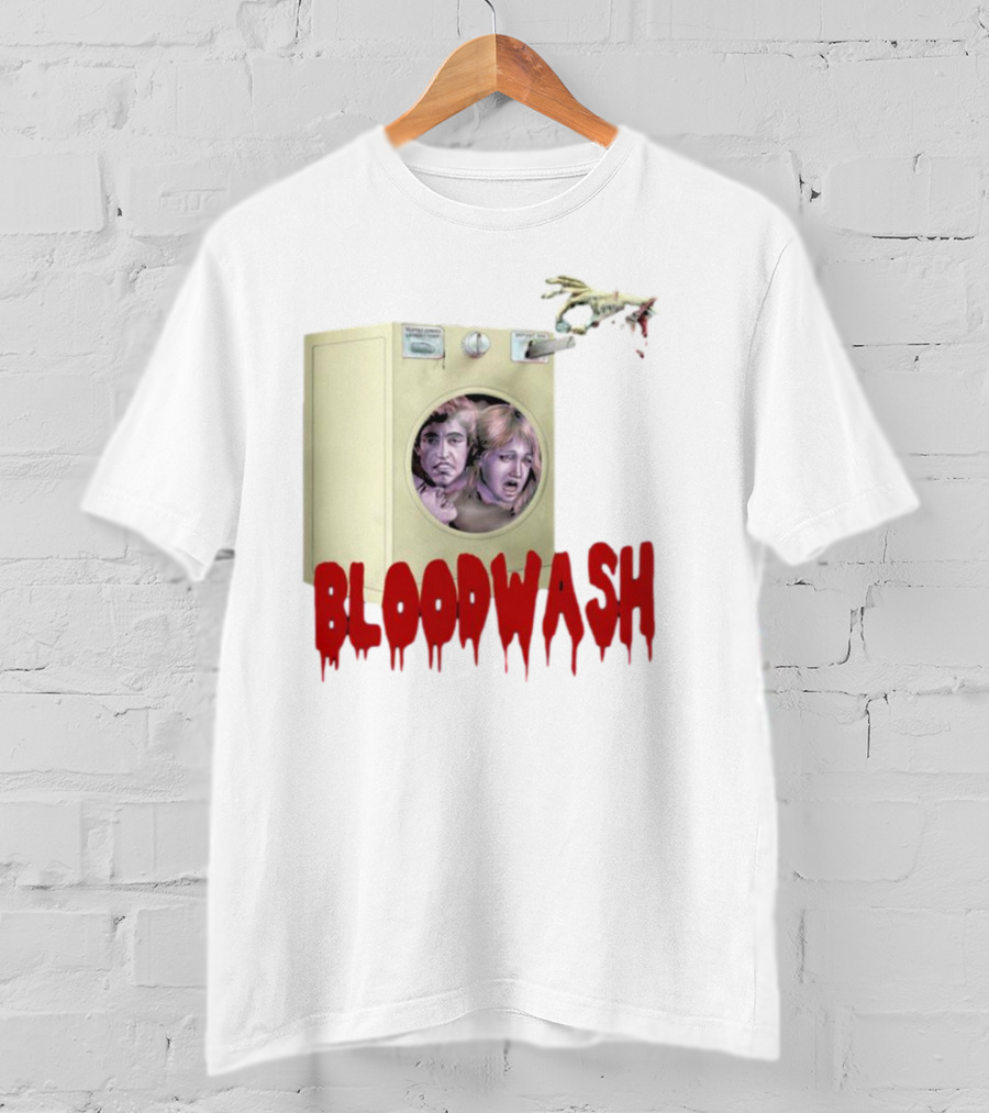 Puppet Combo Bloodwash Horror Laundry Machine With Faces And Monster Hand T-Shirt