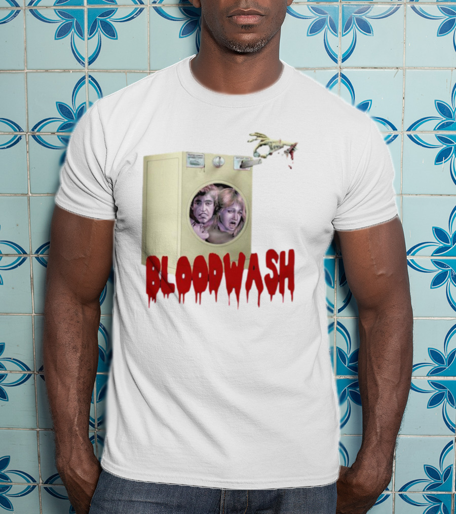Puppet Combo Bloodwash Horror Laundry Machine With Faces And Monster Hand T-Shirt