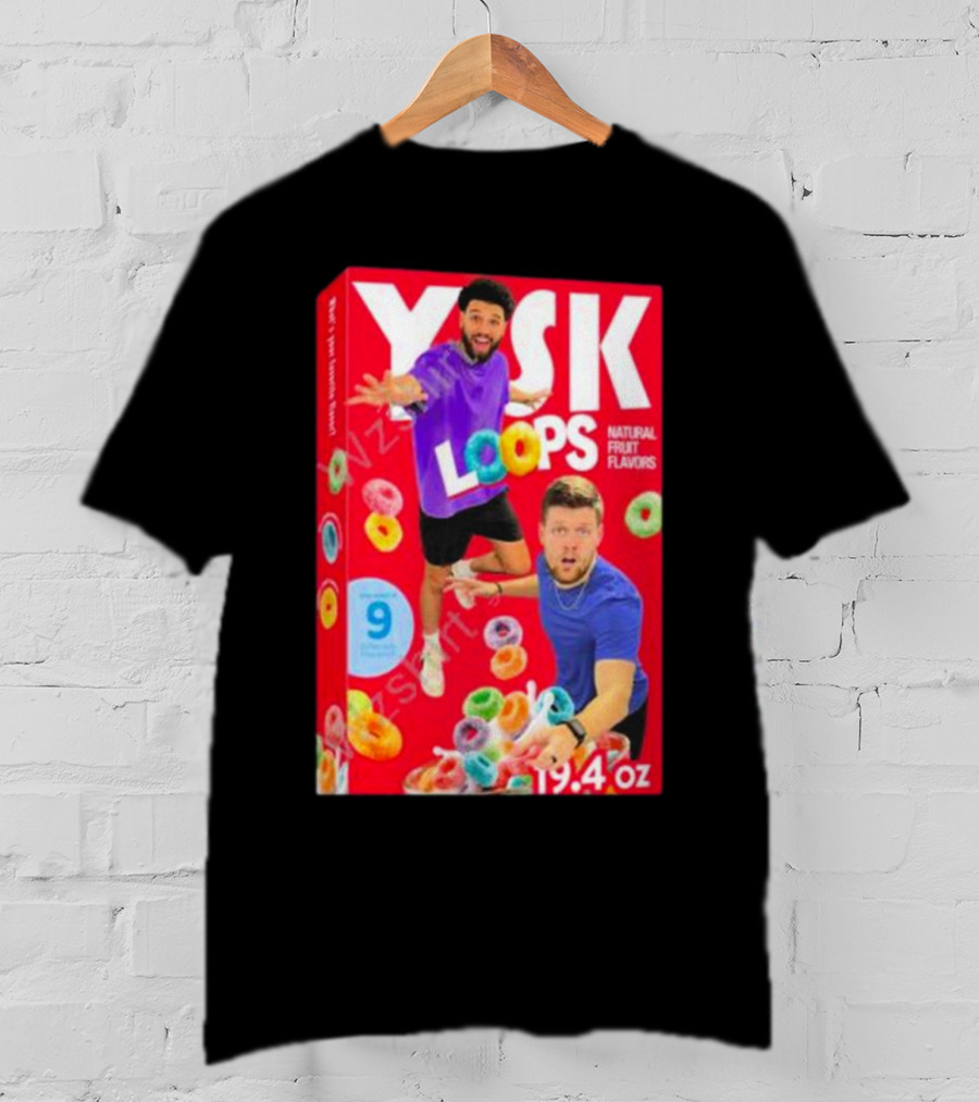 Ysk Loops Cereal Box You Should Know Podcast Natural Fruit Flavors T-Shirt