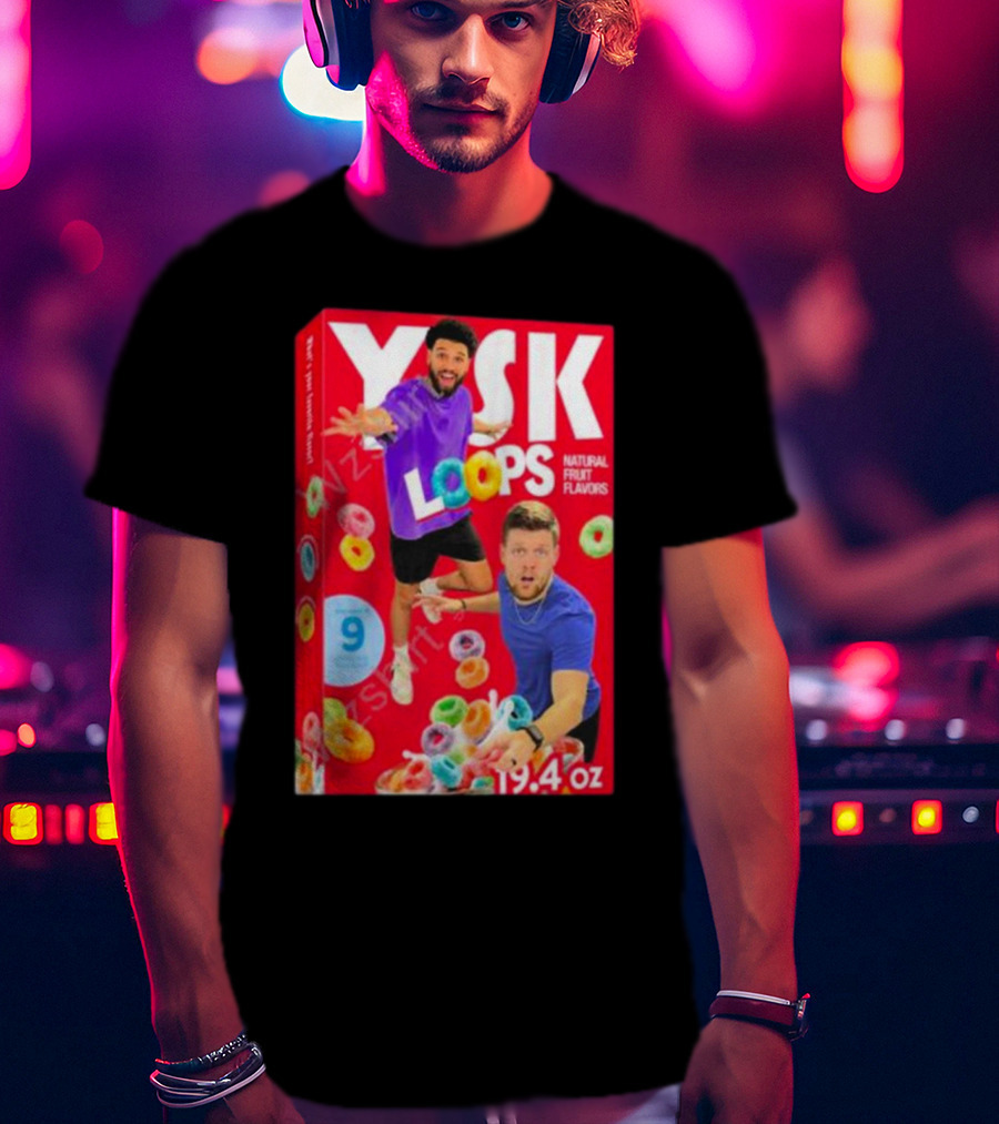 Ysk Loops Cereal Box You Should Know Podcast Natural Fruit Flavors T-Shirt