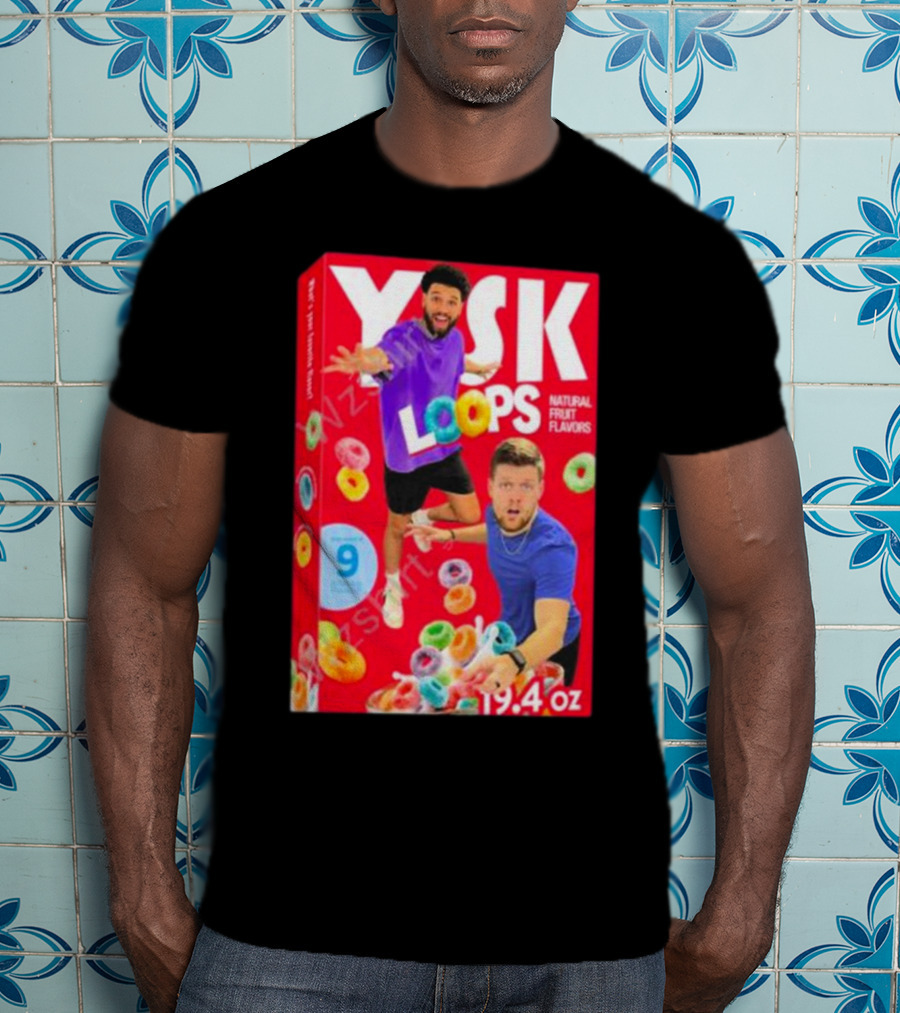 Ysk Loops Cereal Box You Should Know Podcast Natural Fruit Flavors T-Shirt