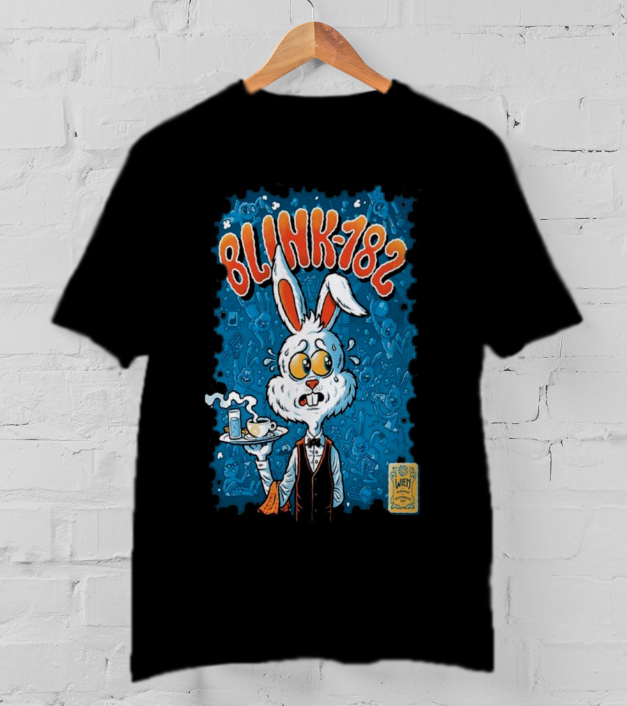 Blink-182 Vienna Wavy-Labyrinth Rabbit Waiter T-Shirt