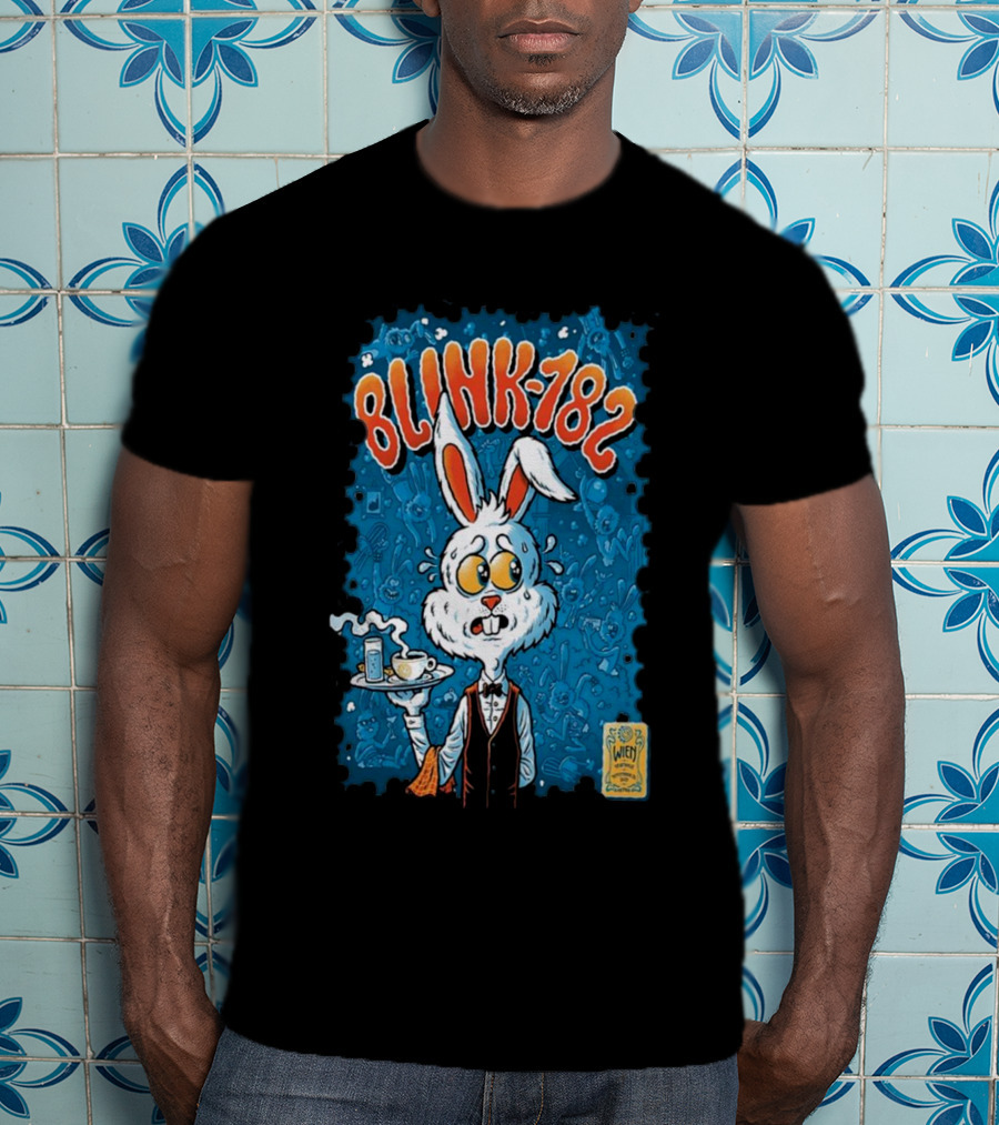 Blink-182 Vienna Wavy-Labyrinth Rabbit Waiter T-Shirt