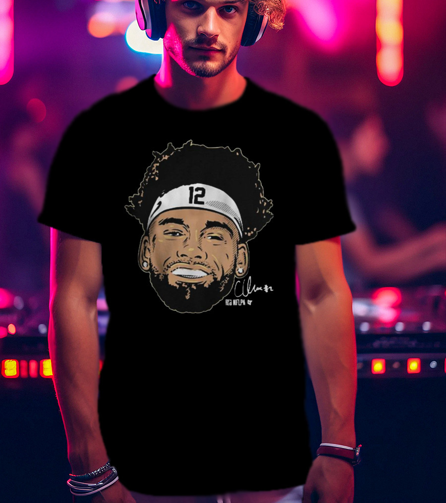 Chris Olave 12 Headband Swag NFLPA Signature T-Shirt
