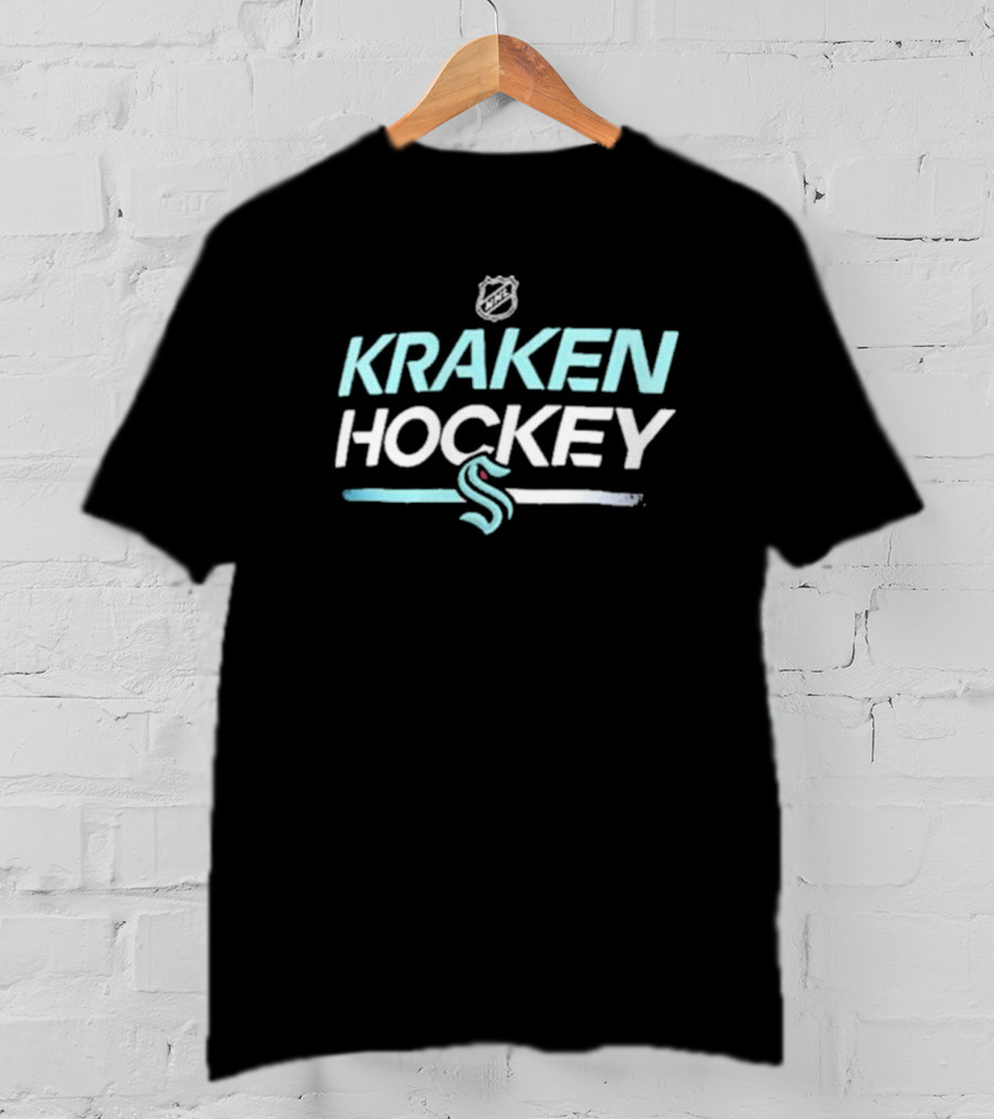 Seattle Kraken Hockey NHL Logo Authentic Pro Primary Replen T-Shirt