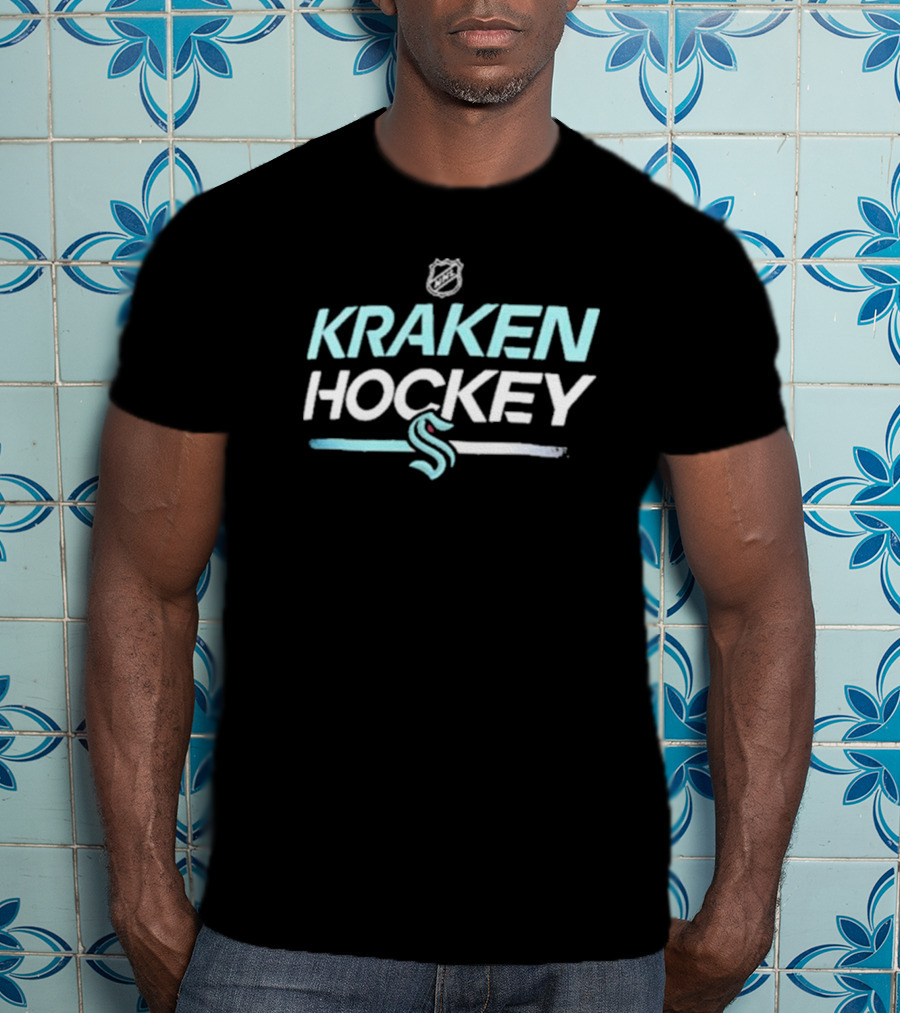 Seattle Kraken Hockey NHL Logo Authentic Pro Primary Replen T-Shirt