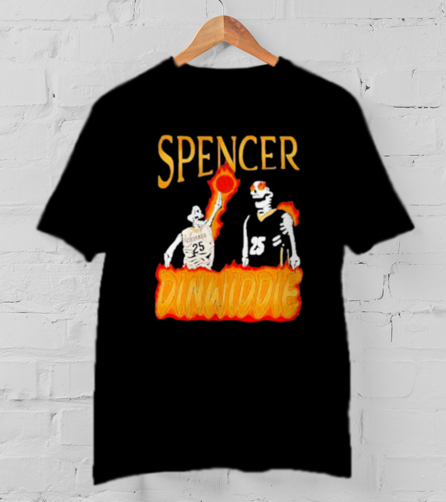 Spencer Dinwiddie Richmond 25 Basketball Flames T-Shirt