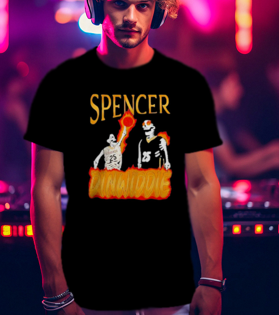 Spencer Dinwiddie Richmond 25 Basketball Flames T-Shirt