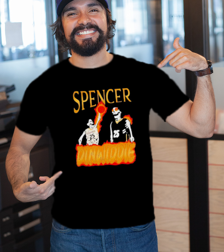 Spencer Dinwiddie Richmond 25 Basketball Flames T-Shirt