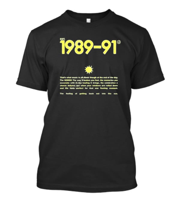 1989-91 Sage Green Music Memories Sportsman Skivvy T-Shirt