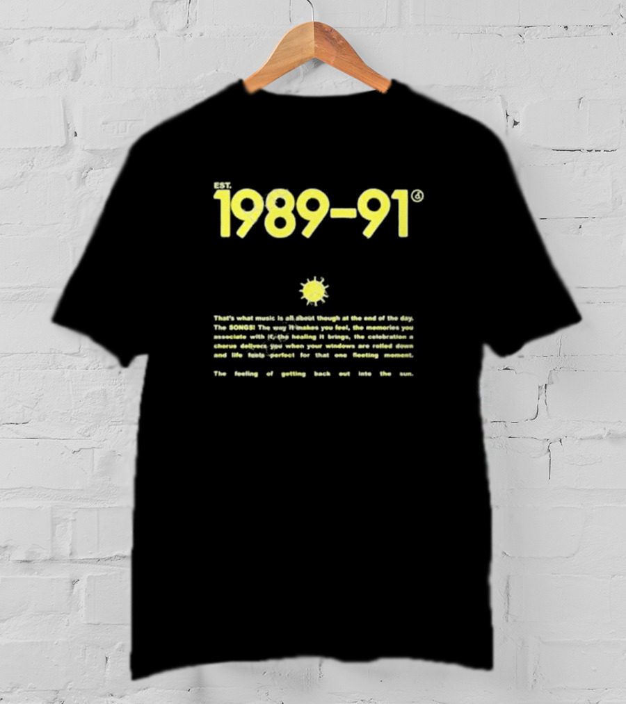 1989-91 Sage Green Music Memories Sportsman Skivvy T-Shirt