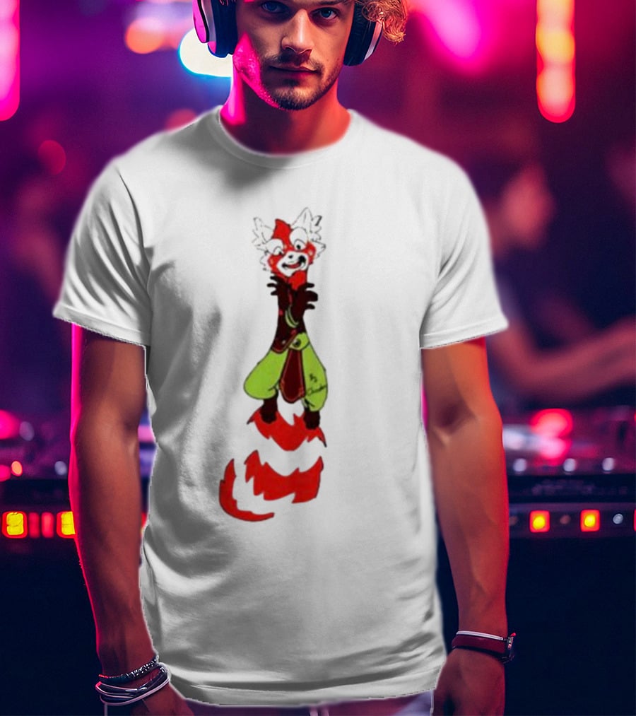 Joseph AK Twoucan Chirenbo Red Panda Standing Green Pants T-Shirt