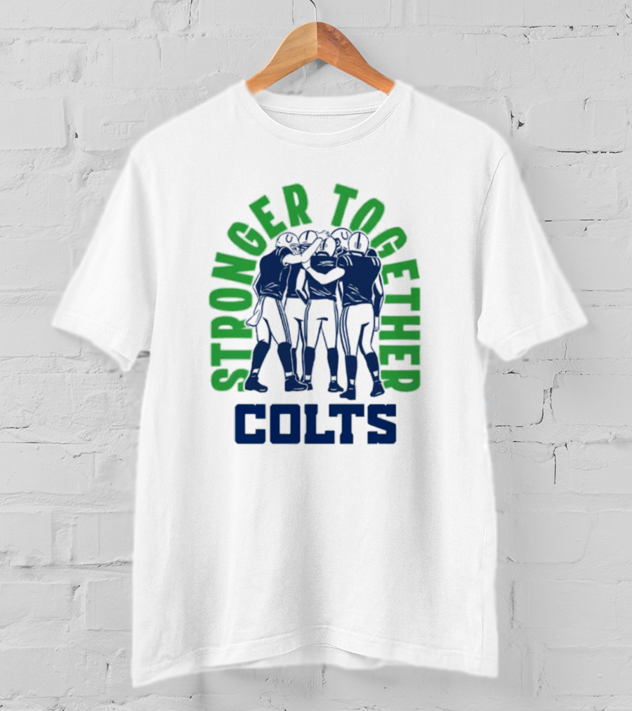 Stronger Together Colts Kicking The Stigma Homefield Cream Indianapolis Colts T-Shirt