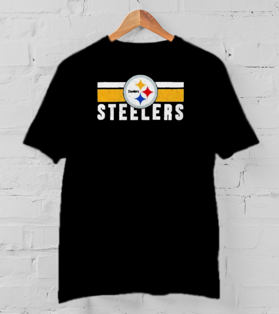 Pittsburgh Steelers Logo Stripes NFL Team Steelers T-Shirt