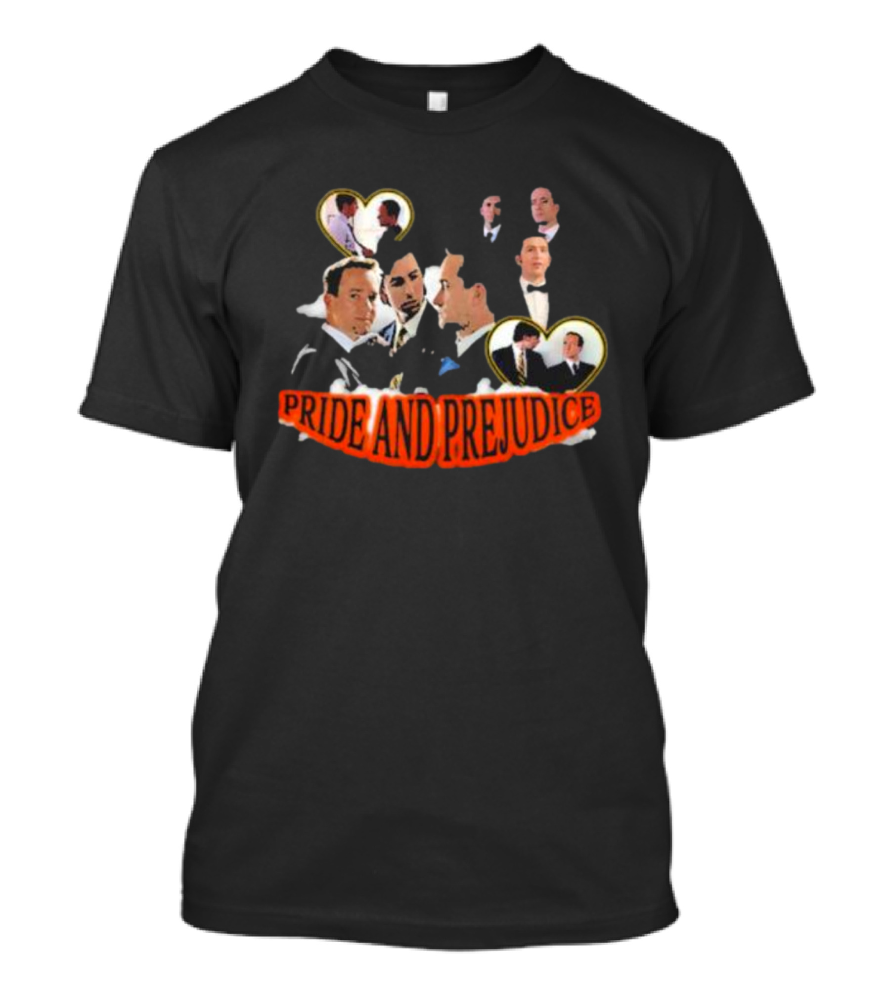 Pride And Prejudice In Romantic Heart Frames T-Shirt