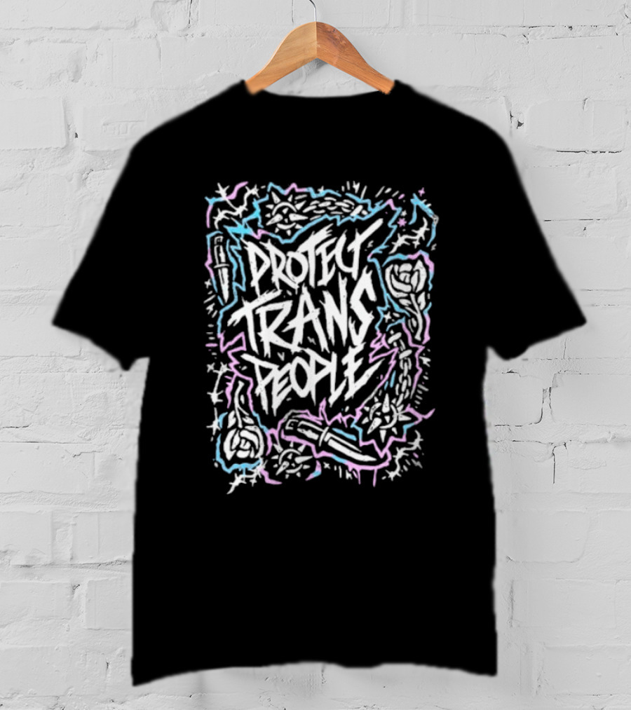 Protect Trans People Knife And Rose T-Shirt