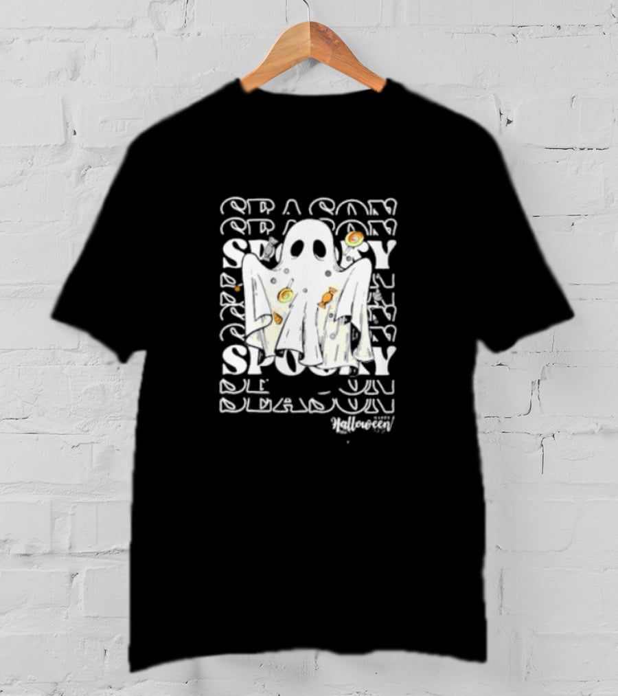 Spooky Season Ghost Halloween Candy T-Shirt