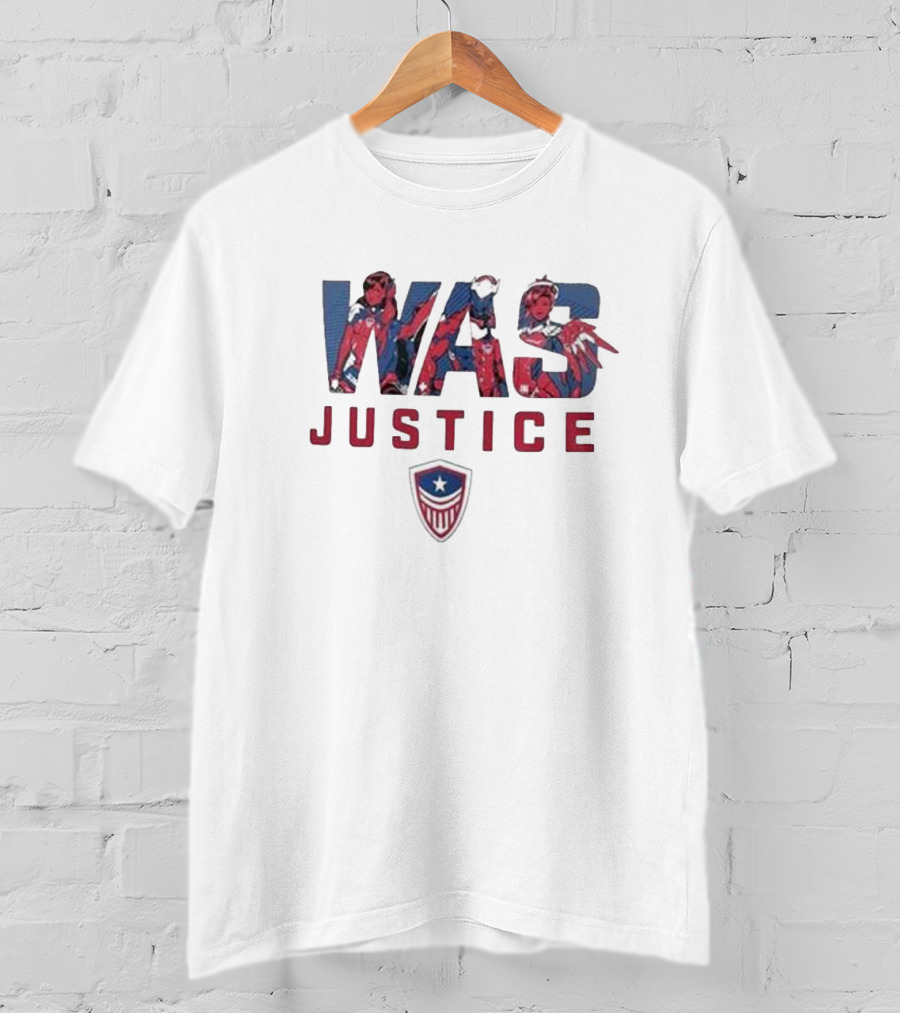 Washington Justice City Hero WAS Justice Shield Emblem T-Shirt
