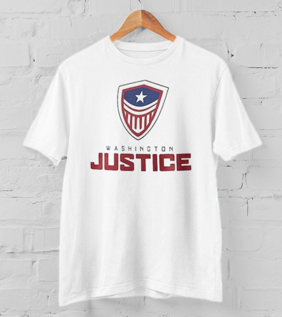 Washington Justice Logo Emblem Star Shield Branding T-Shirt