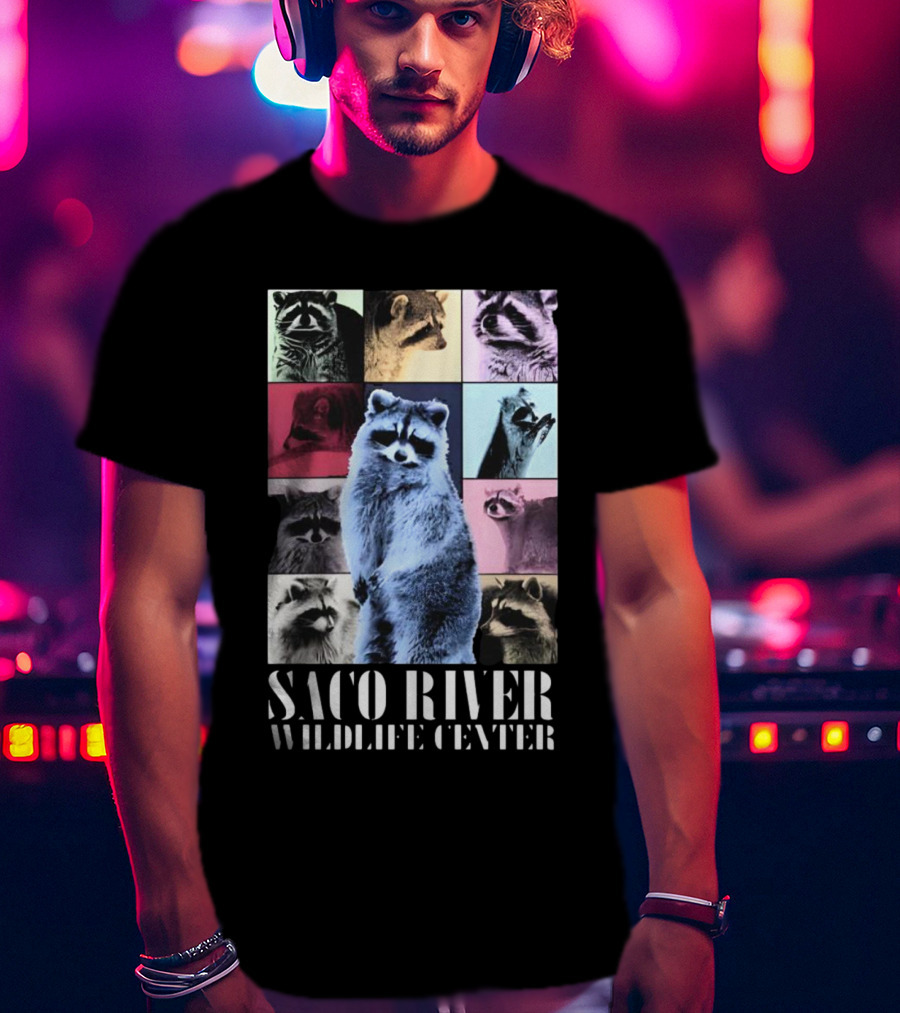 Saco River Wildlife Center Raccoon Collage The Eras Tour T-Shirt