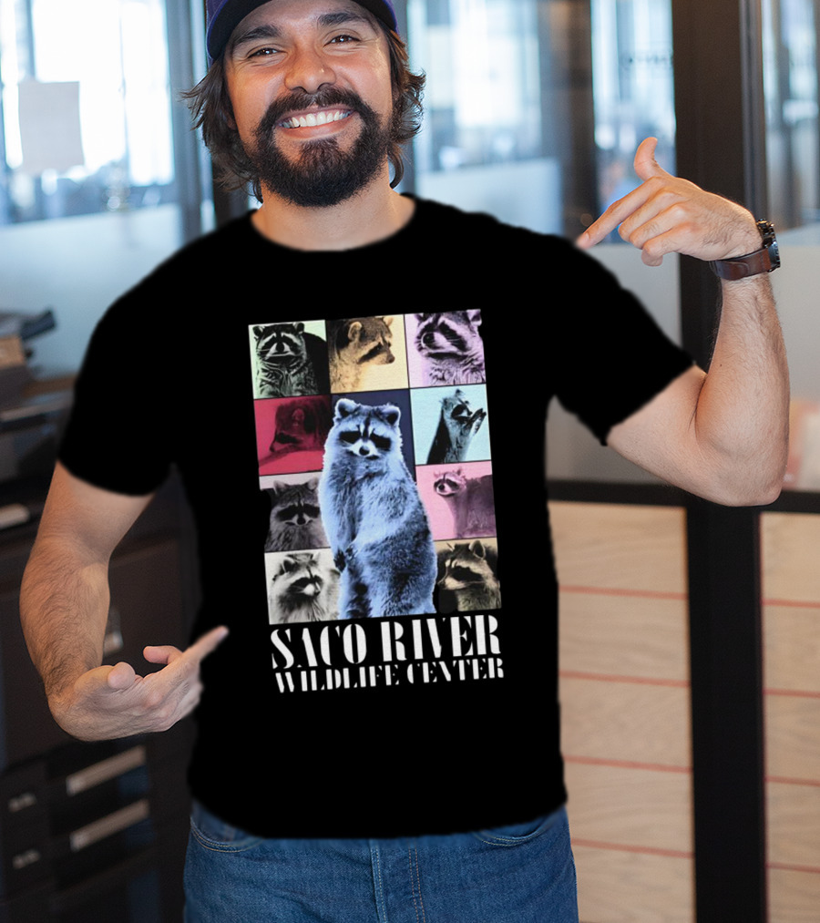 Saco River Wildlife Center Raccoon Collage The Eras Tour T-Shirt
