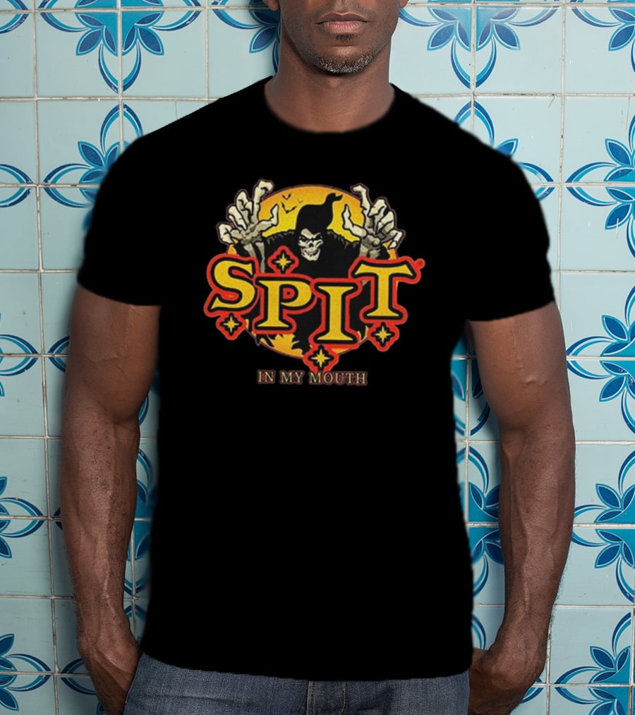 Spirit Halloween Spit In My Mouth Grim Reaper T-Shirt