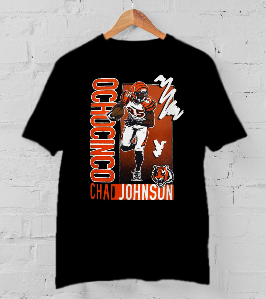 Ochocinco Chad Johnson Cincinnati Bengals Caricature T-Shirt