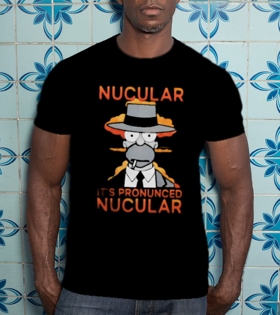 Noir Homer Nucular It’s Pronounced Nucular T-Shirt