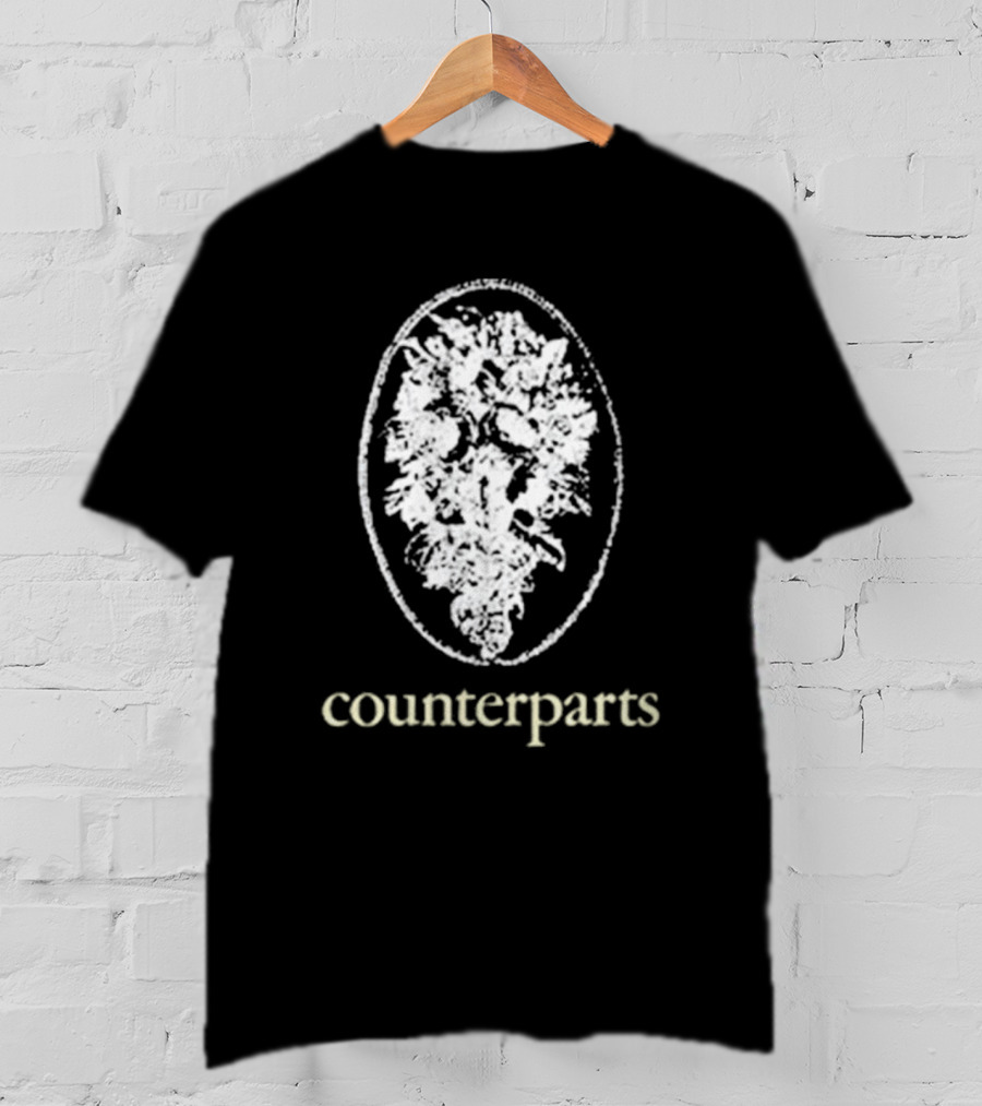 Counterparts Flowers On My Grave Oval Floral T-Shirt