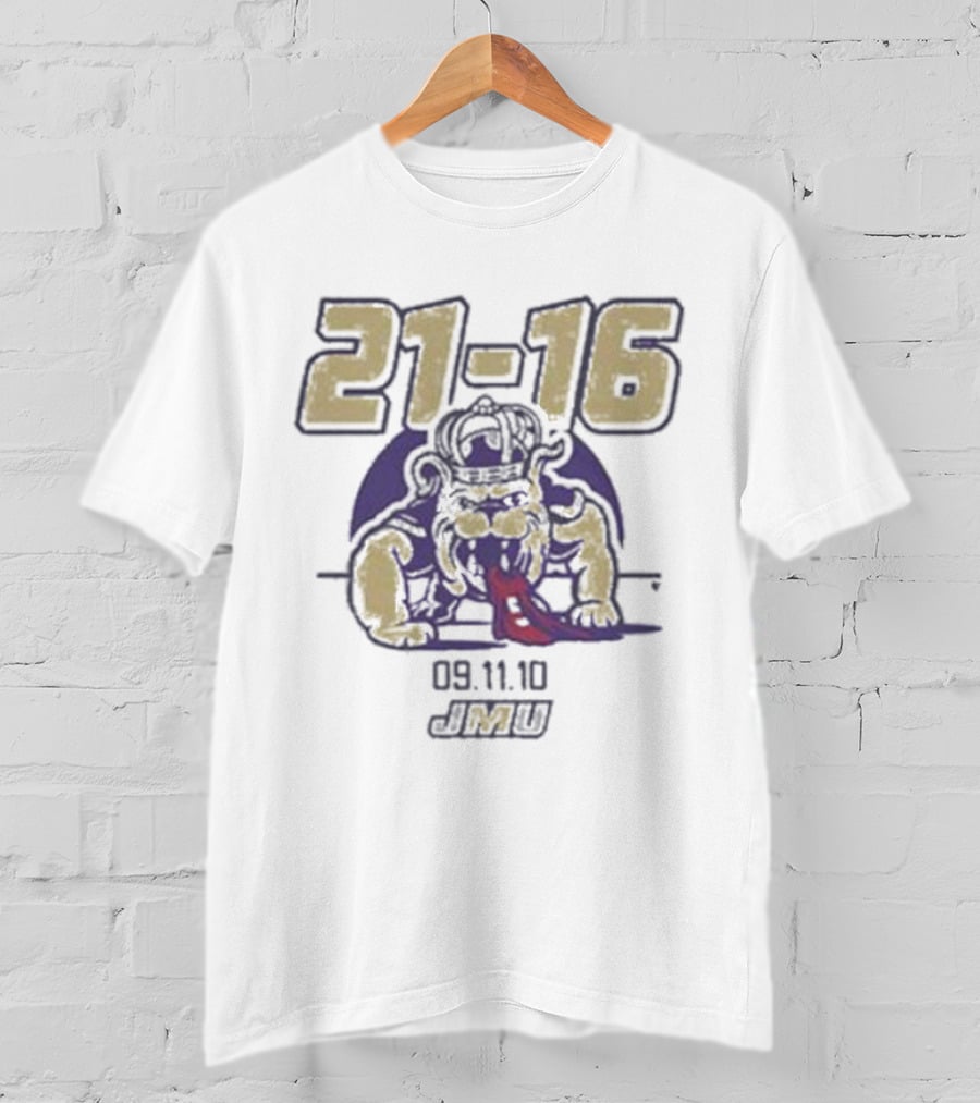 JMU 21-16 09.11.10 Football Dukes T-Shirt