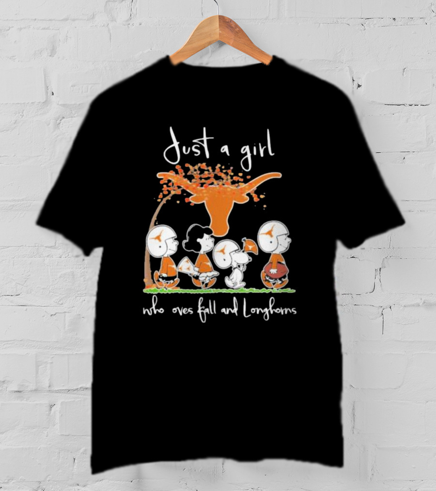 Just A Girl Who Loves Fall And Longhorns T-Shirt