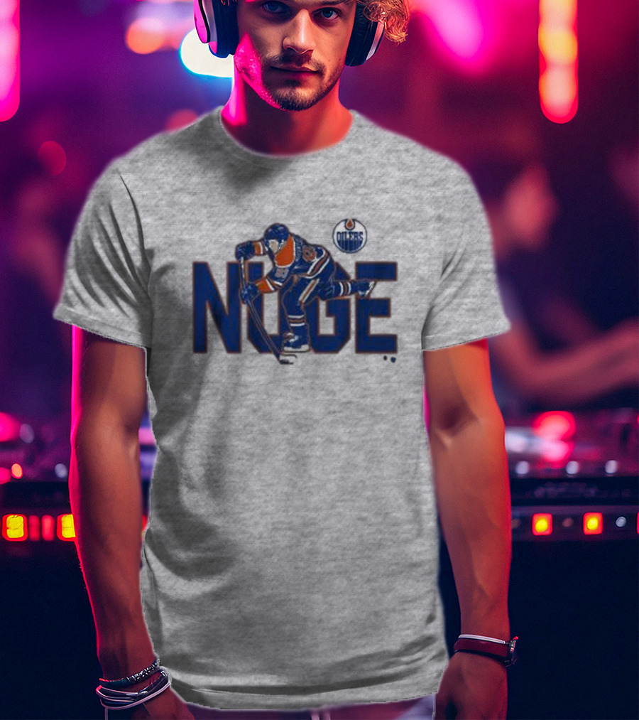 Ryan Nugent-Hopkins Edmonton Oilers NUGE Hockey Player Action T-Shirt