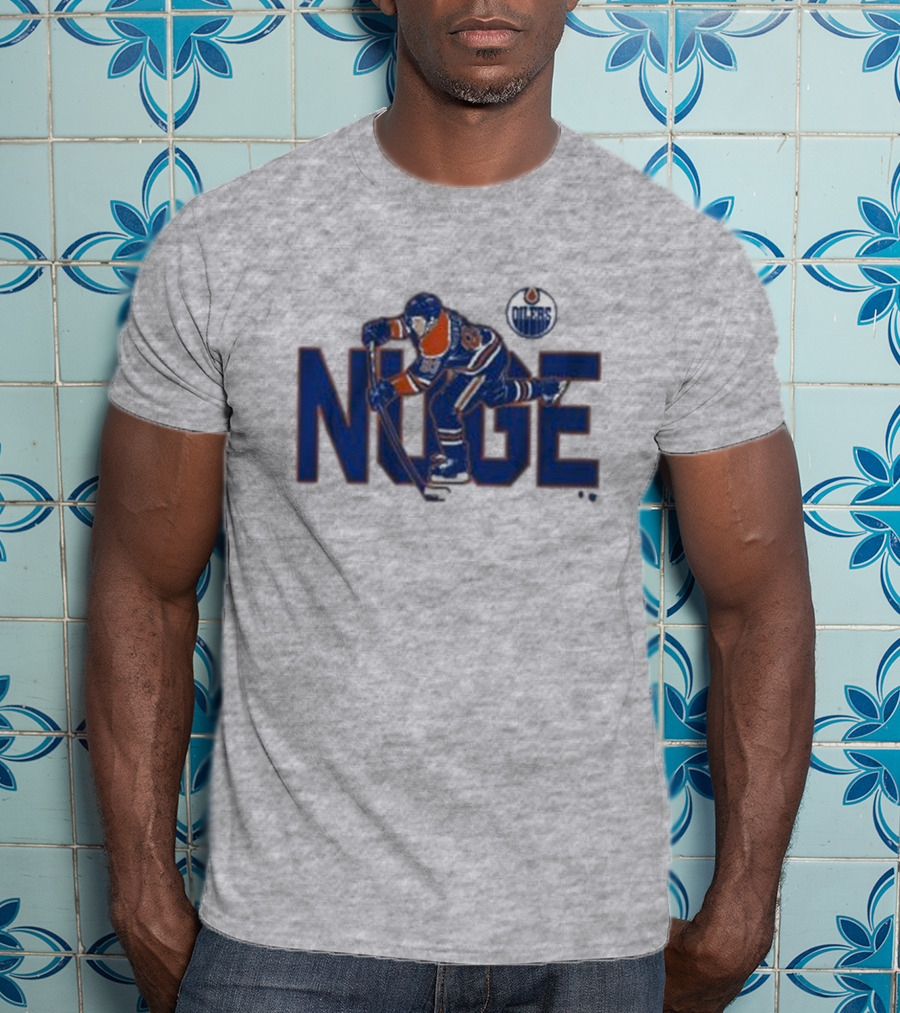 Ryan Nugent-Hopkins Edmonton Oilers NUGE Hockey Player Action T-Shirt