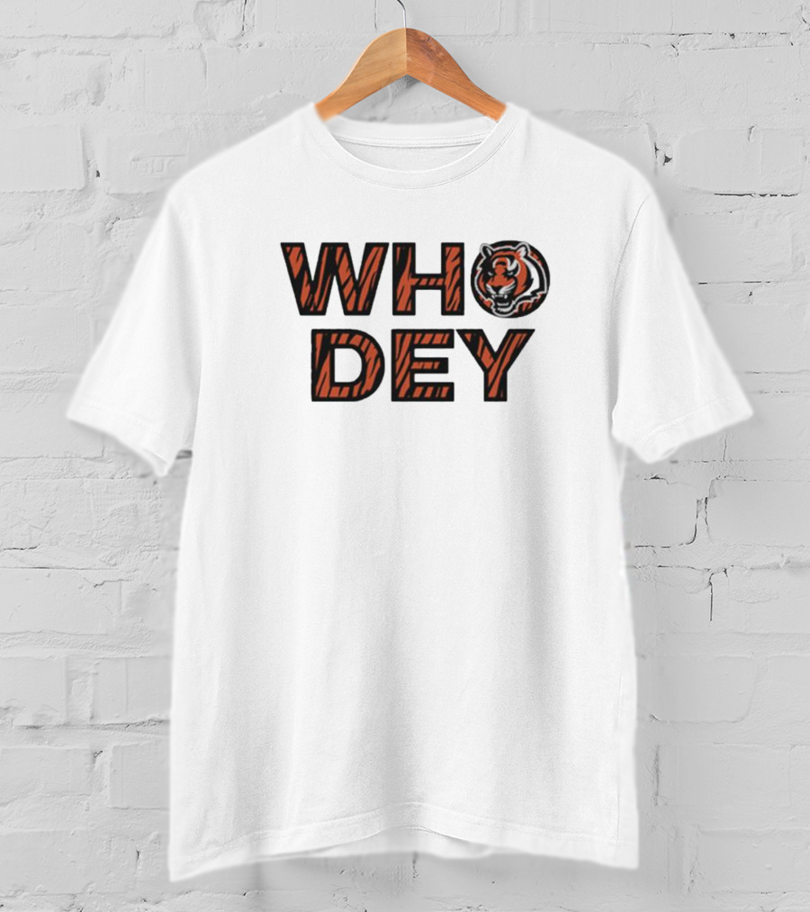 Who Dey Cincinnati Bengals Tiger Stripes T-Shirt