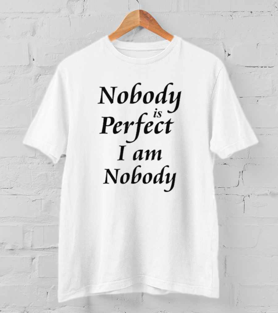 Nobody Is Perfect I Am Nobody Funny T-Shirt