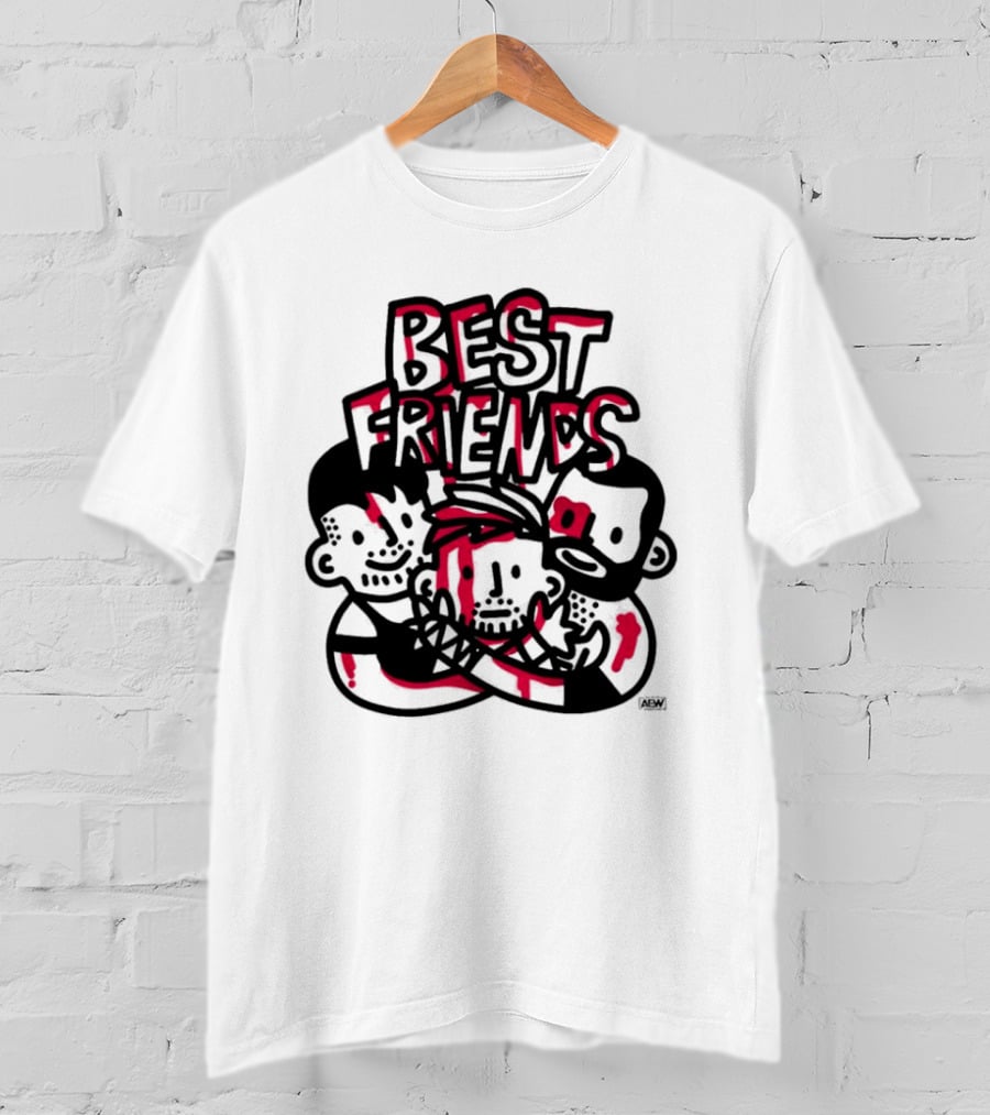 Best Friends AEW With Blood Brothers Orange Cassidy Trio T-Shirt
