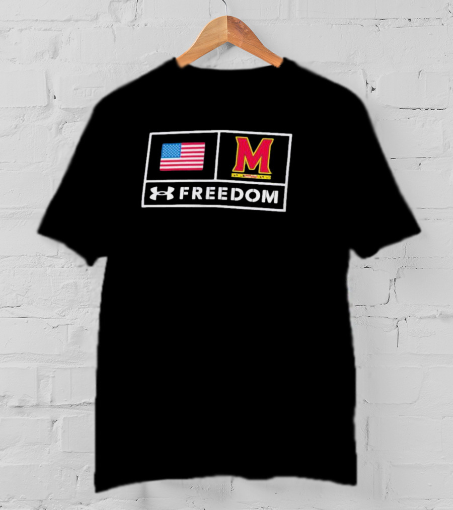 Under Armour Freedom Maryland Terrapins American Flag M T-Shirt